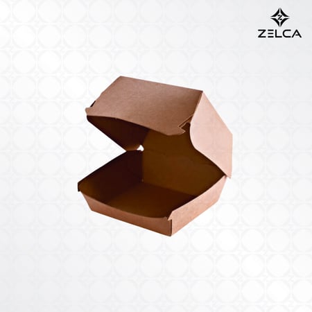 علبة برجر ورق كرافت خفيف