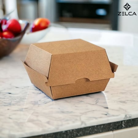 علبة برجر ورق كرافت متين