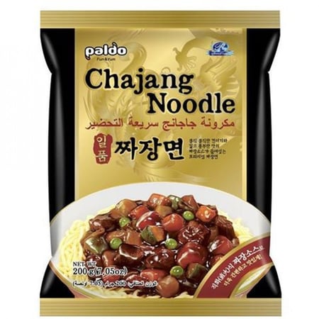 مكرونه جاجانج بطعم فول الصويا _ كوريا الجنوييه