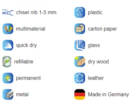 قلم تحديد دائم لون برتقالي صنع في المانيا