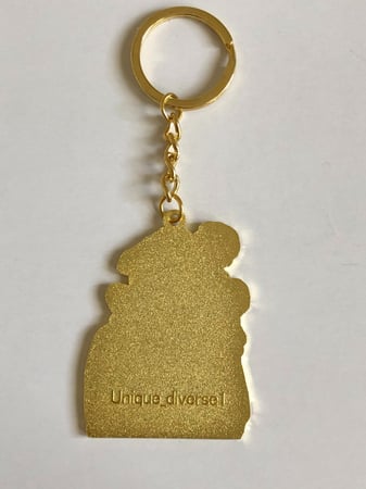 ميدالية مفاتيح المنزل أو السيارة بتصميم امرأة الورد