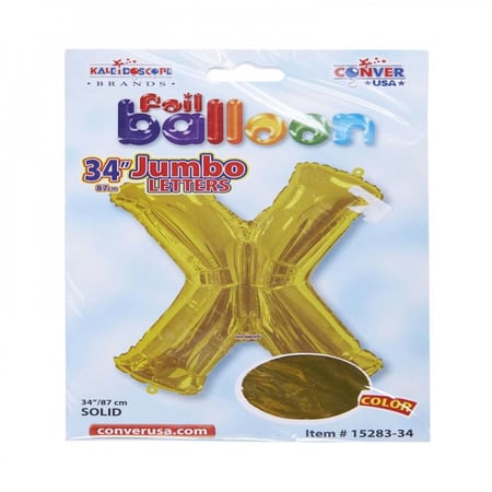 بالون ذهبي, بالون حرف X, بلونات أحرف, Golden Balloon