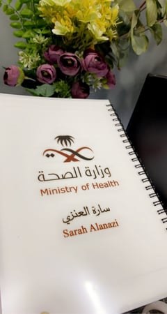 دفتر سلك وسط مقاس A5 تصميم حسب الطلب من اختيارك