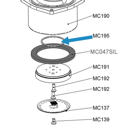قازكيت سيليكون رأس مجموعة آلالات ليليت MC047SIL