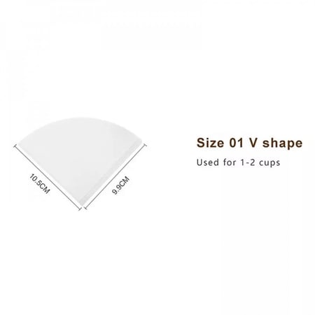 فلاتر تايمور V60 مقاس 01 أبيض عدد 50