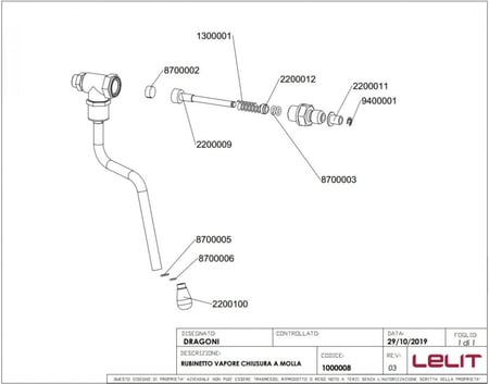 حلقة معدنية لمقبض تبخير بيانكا 9400001 جيوتو A809904377