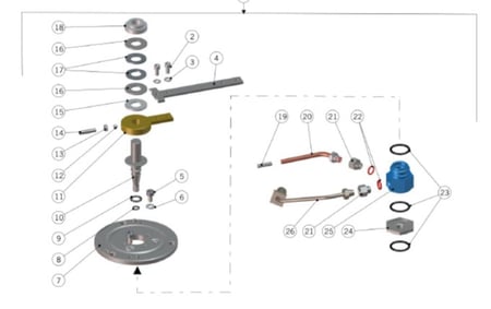 ربلة صمام البادل لآلات لامرزوكو H.1.006