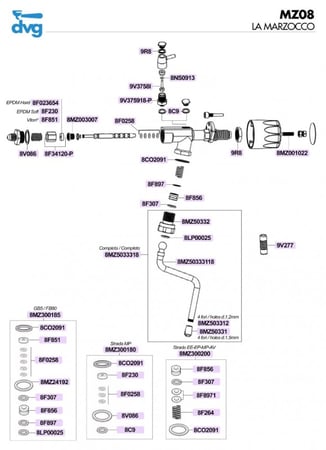 طقم اصلاح صمامات تبخير لامارزوكو جي بي 5