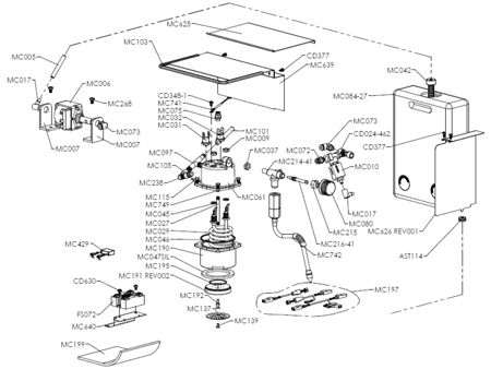 قازكيت سيليكون رأس مجموعة آلالات ليليت MC047SIL