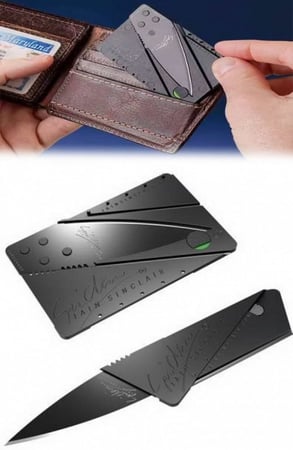 سكين بطاقة بحجم بطاقة الصراف فزعتك في الرحلات