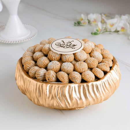 صينية ريزون ذهبي - معمول - متجر ضيافات رتيل