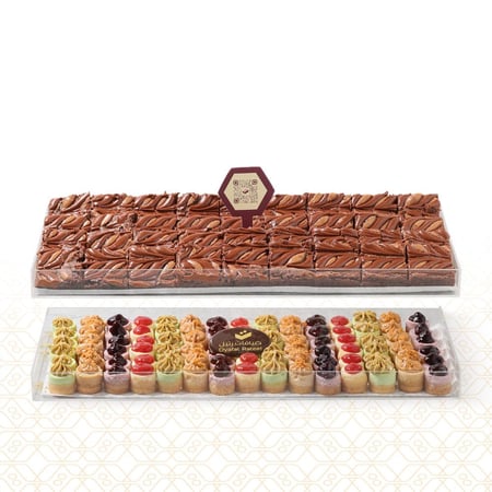 بكج تايني تشيز كيك و كيكة البراونيز ميني - متجر ضيافات رتيل