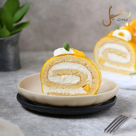 سويسرول المانجو كيك إسفنجي - متجر ضيافات رتيل