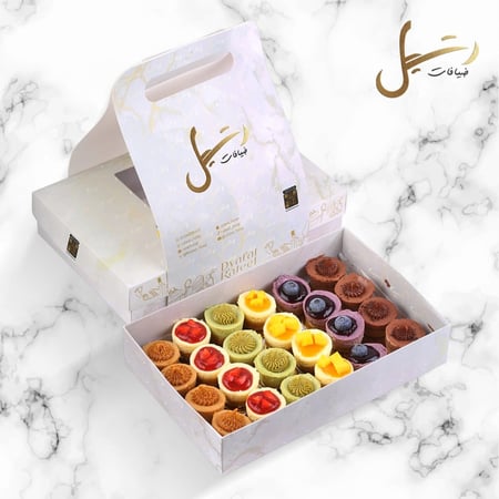 بوكس ميني  تشيز كيك 24 قطعة - متجر ضيافات رتيل