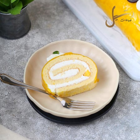 سويسرول المانجو كيك إسفنجي - متجر ضيافات رتيل