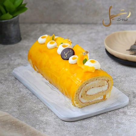 سويسرول المانجو كيك إسفنجي - متجر ضيافات رتيل