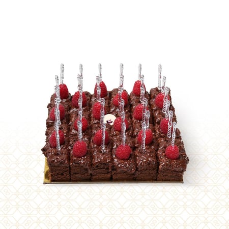 كيكة شوكولاته كرنشي 36 قطعة ميني - متجر ضيافات رتيل