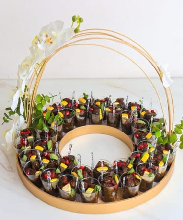 صينية خشب كاسات ورق عنب - متجر ضيافات رتيل