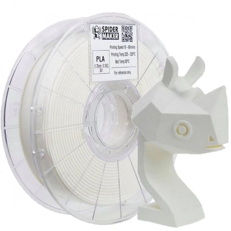 SpiderMaker Matte PLA (Paper White)  3D Filament 1.75Ø, 0.7kg