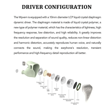 Kinera Celest Wyvern Livestreaming Game Music Earbud 10mm LCP Diaphragm Dynamic Microphone Headset 0.78mm 2Pin Connector IEM