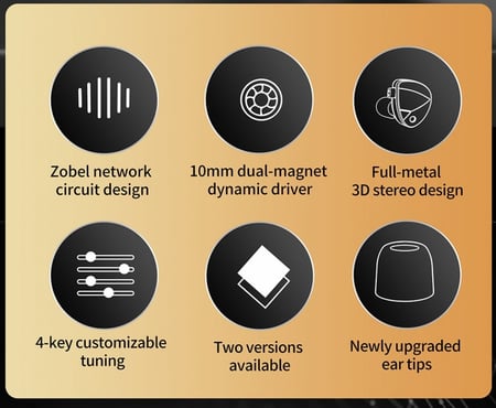 KZ D-Fi - مستويات متعددة للبيس -النسخة بدون مايك IEM