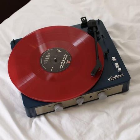 Gadhouse Navy Brad Retro Record Player With Speakers