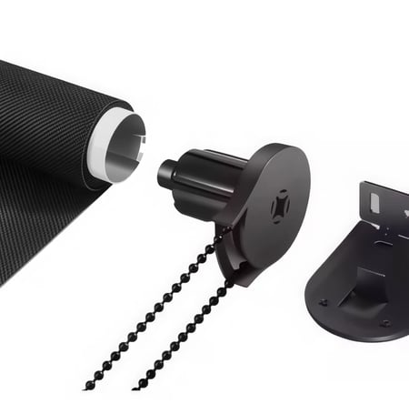 ستارة لون أسود سادة حاجبة لنور الشمس مقاس 150*200