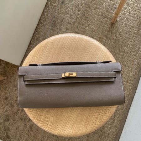 Elegant clutch bag - كاكي