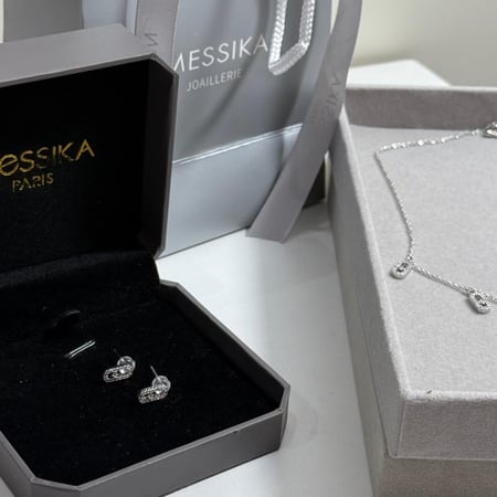 طقم ميسكا فضي