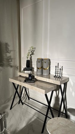 طقم مدخل بديل الرخام – قاعدة حديد شكل أكس