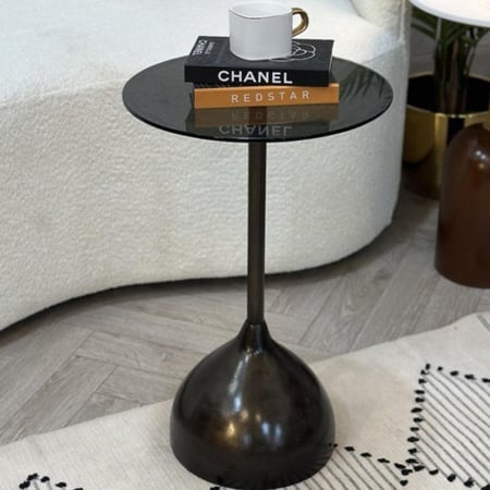 طاولة اسود زجاج