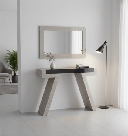 مدخل بديل رخام مع سطح زجاج أسود - بتصميم فاخر وأنيق