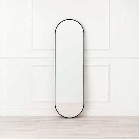 مراية بيضاوي إطار أسود مقاس 50*170 سم - بتصميم أنيق وفاخر #عروض الجمعة البيضاء