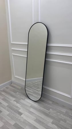 مراية بيضاوي إطار أسود مقاس 50*170 سم - بتصميم أنيق وفاخر #عروض الجمعة البيضاء