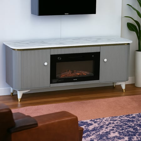 دفاية مع طاولة بلازما لون فضي *winter