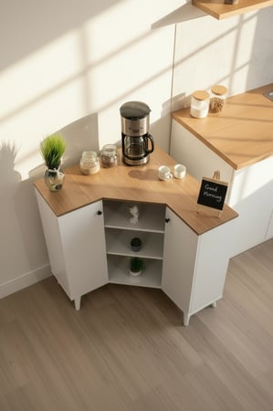 ركن كوفي زاوية مع أرفف (RY)