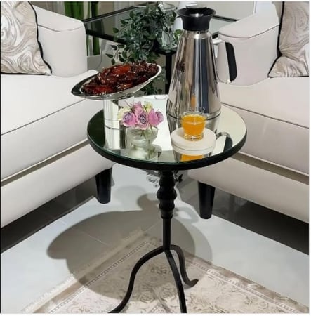 طاولة خدمة زجاج