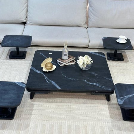 طقم طاولات ارضي مع 4 خدمة