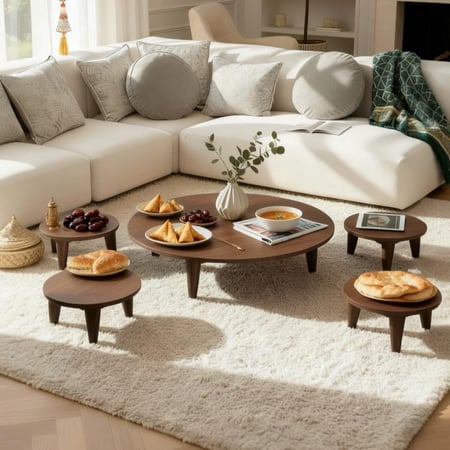 طاوله خشب ارضي