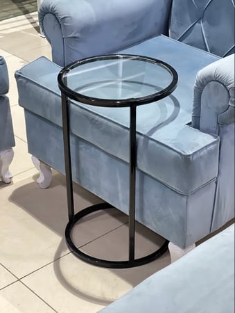 طاولة خدمة سطح زجاج شفاف