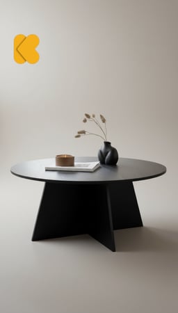 طاولة قهوة خشب سنديان أسود kf