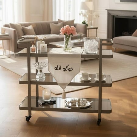 عربية 3 دور زجاج بني حديد شمباني مقاس 110 سم tl