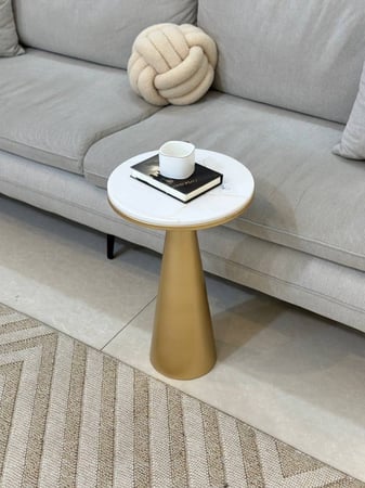 طاولة خدمه دهبي رخام