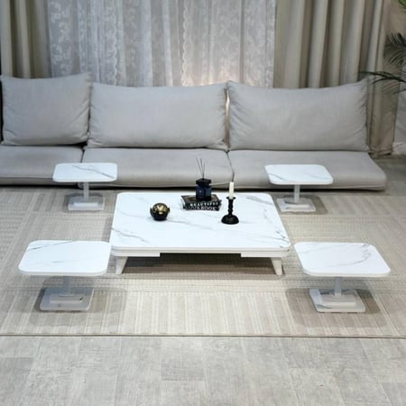 طقم طاولات ارضي مع 4 خدمة