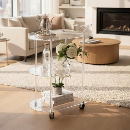 عربة تقديم أكريليك