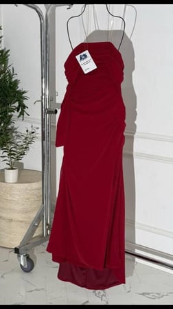 فستان رغده عنابي