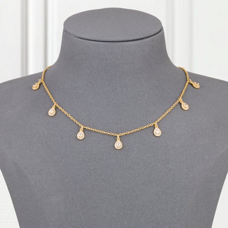 شوكر بديل الذهب دمعة الكرستال