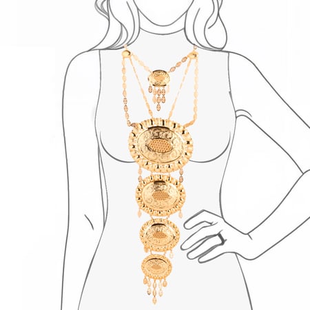 طقم بديل الذهب كرسي جابر 4دور