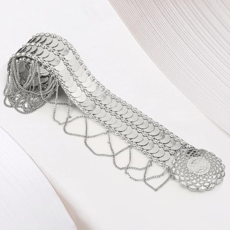 حزام بديل الذهب جنيهات رص فضي