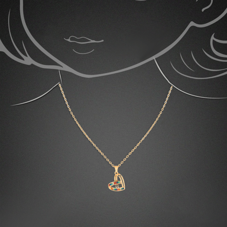 طقم  اطفال بديل الذهب المرصع بالأحجار الملونة